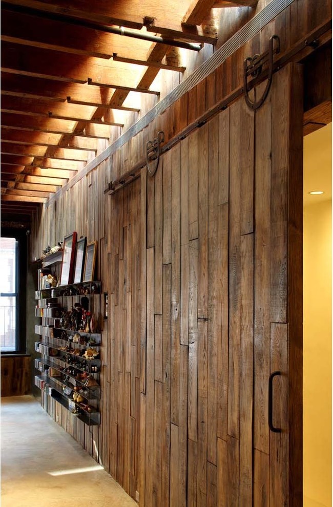 Interior Sliding Barn Doors Spaces Modern with None 