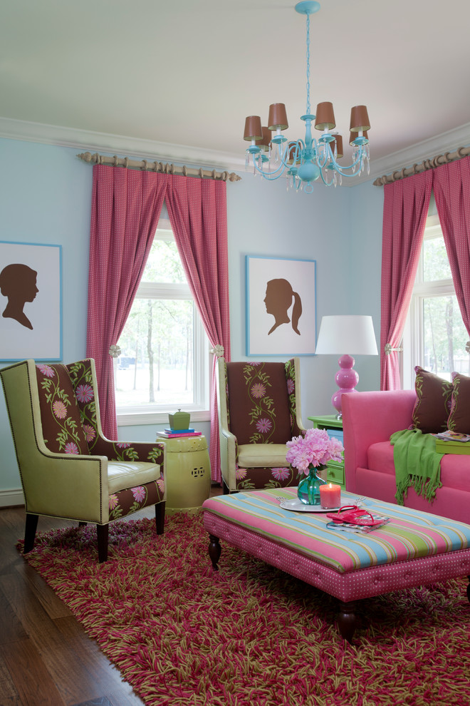 Inverted Pleat Curtains Living Room Traditional with None 
