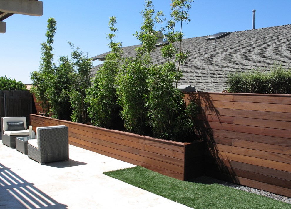 Ipe Wood Fence Spaces with None 