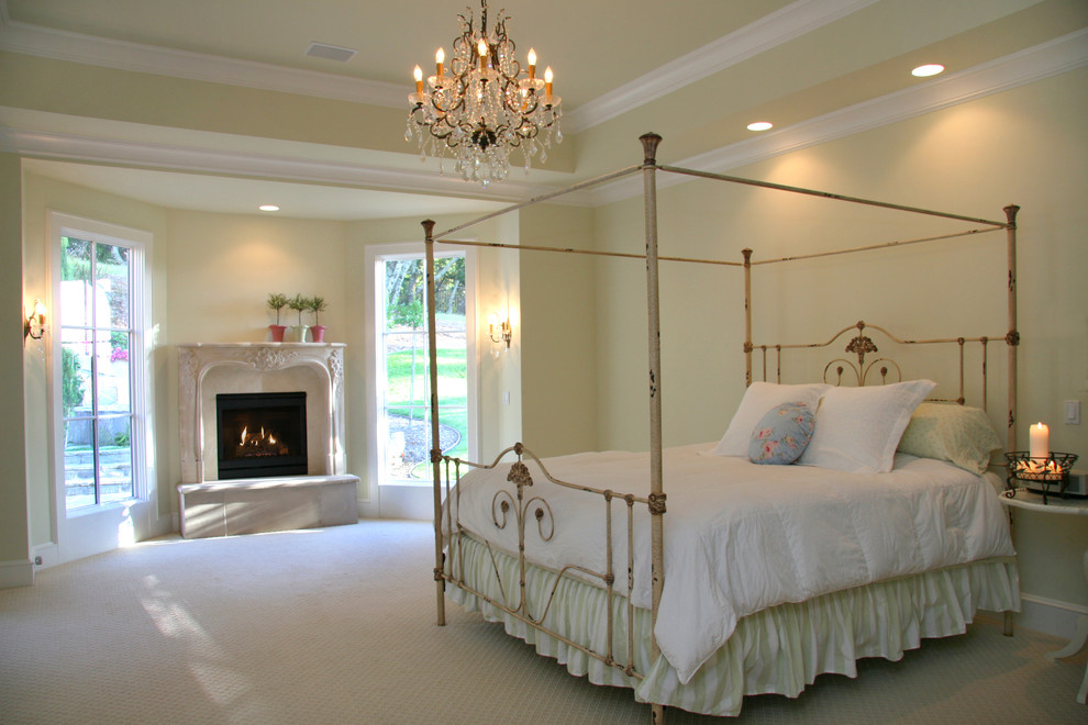 Iron Canopy Bed Bedroom Traditional with Bedside Table Canopy Bed