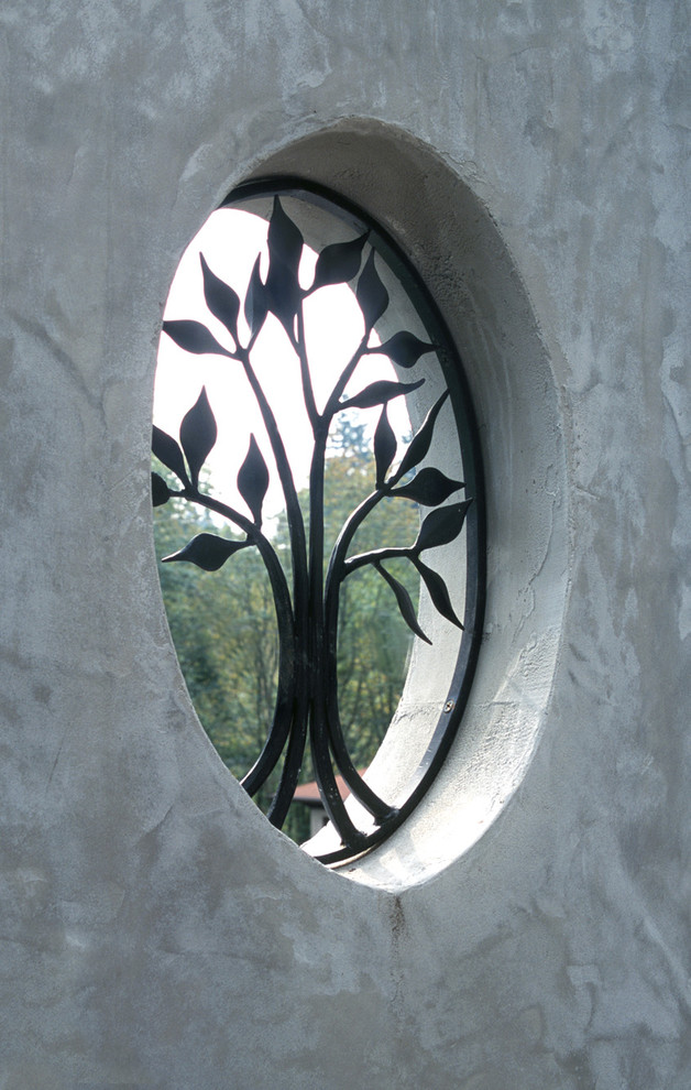 Iron Window Grill Landscape Traditional with None 