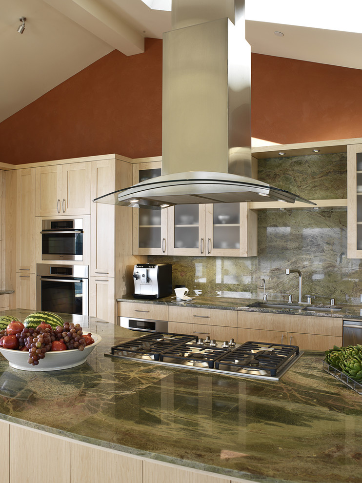 Island Range Hoods Kitchen Contemporary with Ceiling Mounted Hood Flat