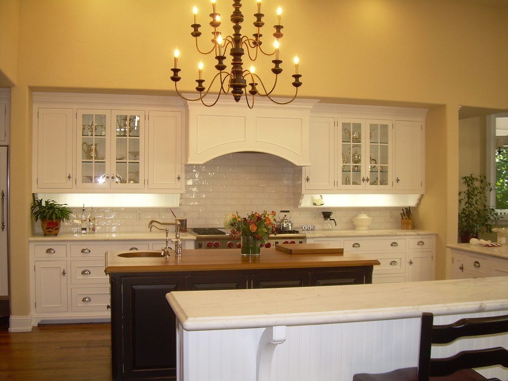 Island Range Hoods Kitchen Traditional with Beadboard Breakfast Bar Butcher