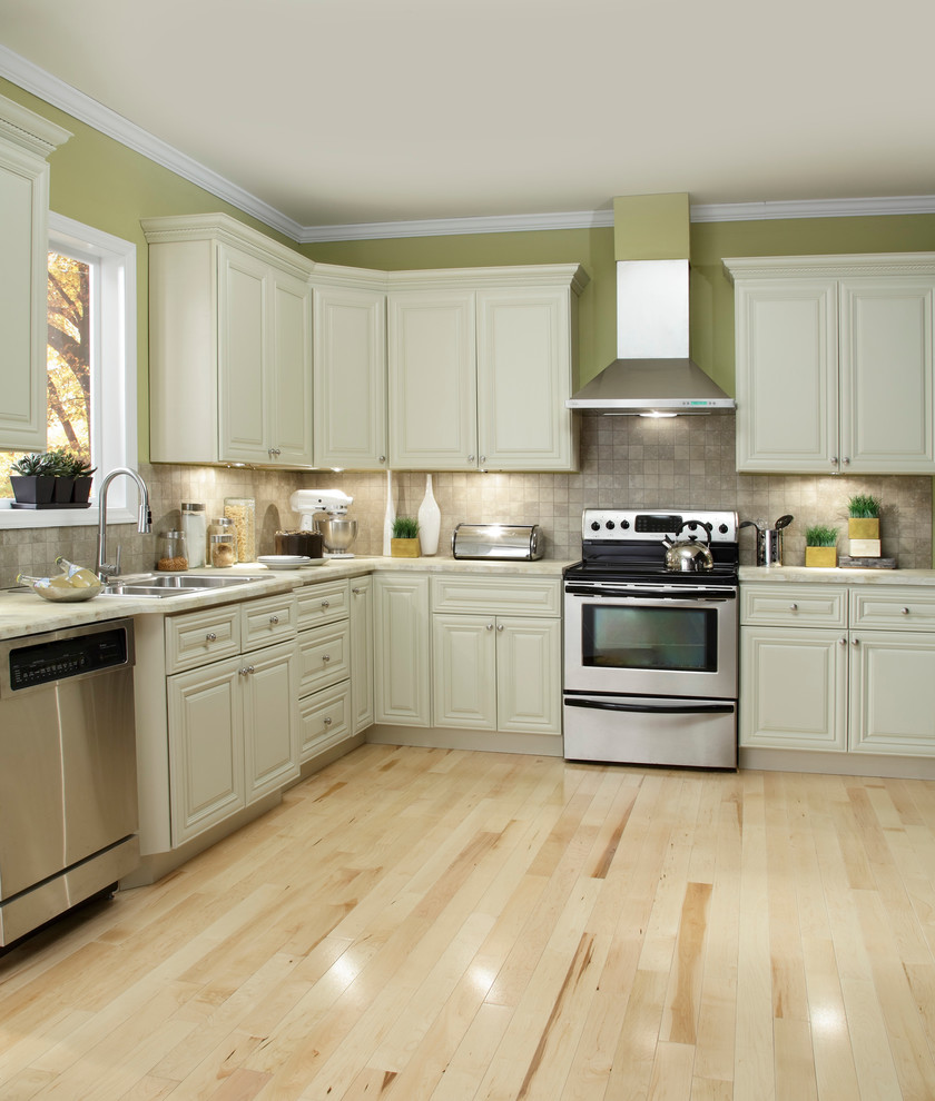 Ivory Kitchen Cabinets Spaces with Cabinets Doors Dovetail Joints