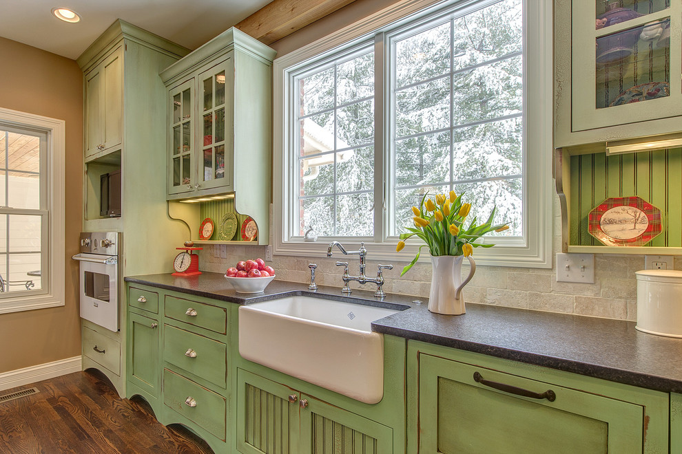 Ivory Travertine Tile Kitchen Traditional with Accent Island Beams Beautiful