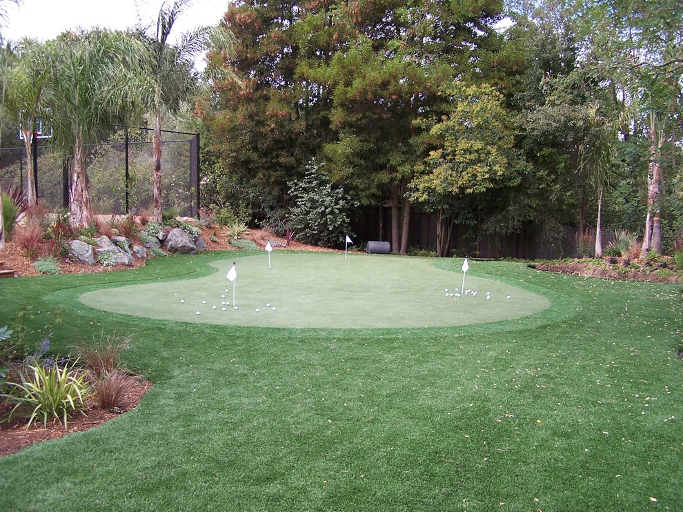 Japanese Sliding Doors Landscape Traditional with Artificial Grass Artificial Putting