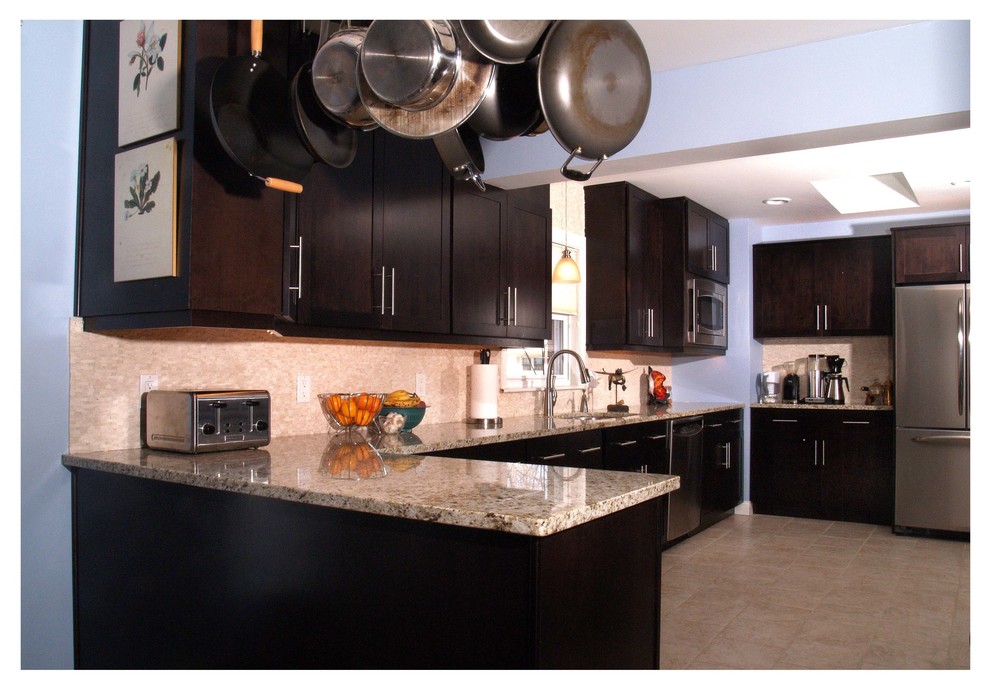 Java Kitchen Cabinets Kitchen Contemporary with Brown Cabinet Doors Custom