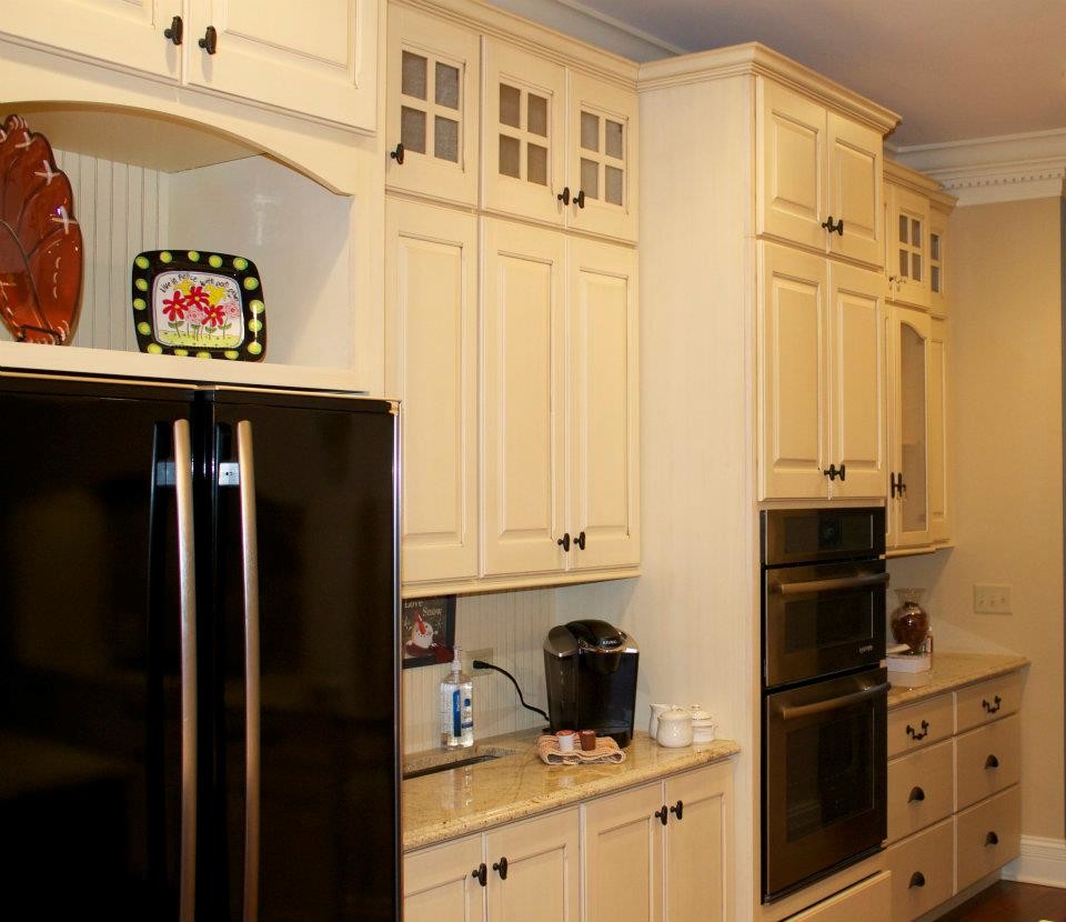 Jeffrey Alexander Hardware Kitchen Traditional with Beadboard Backsplash by Kitchen