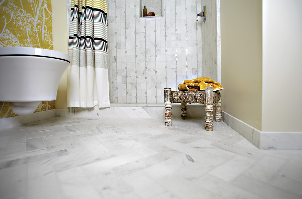 Jeffrey Court Tile Bathroom Traditional with None 1