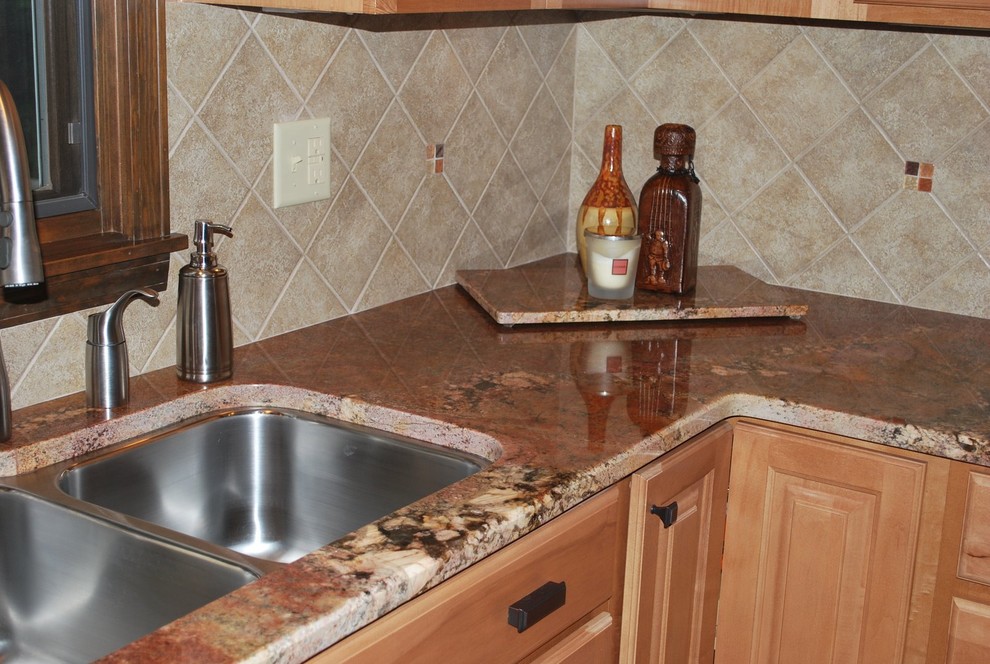 Juparana Bordeaux Granite Kitchen Traditional with Buffalo Granite Countertops Granite3