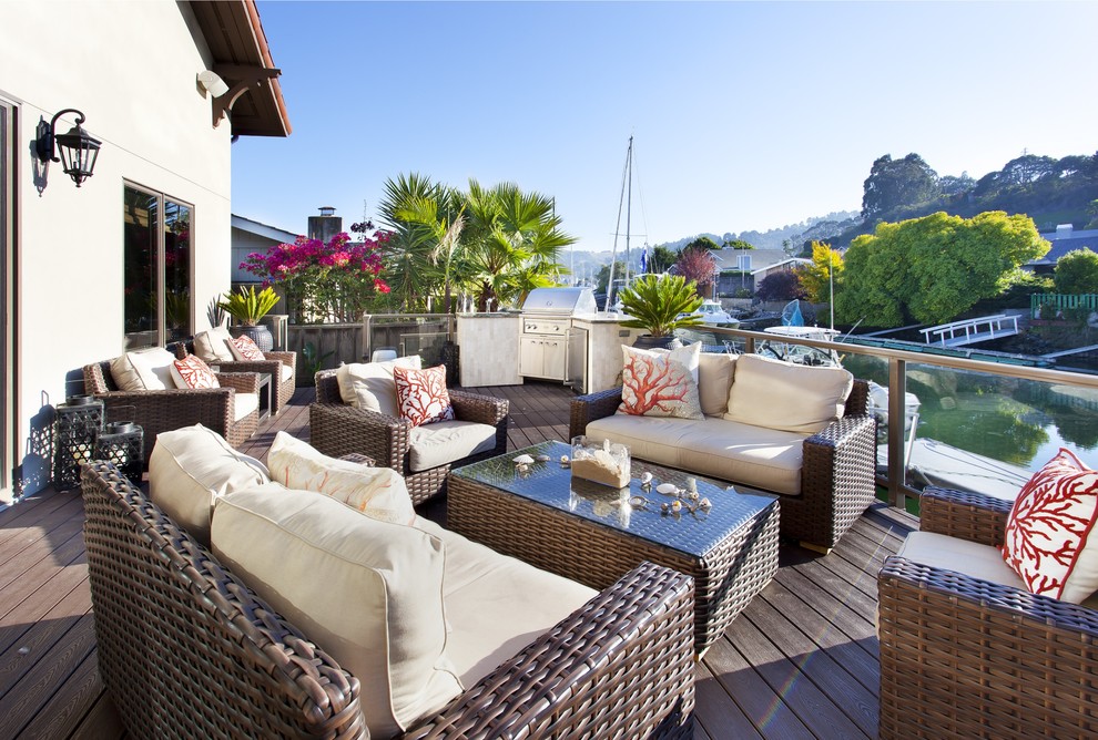 Keeping Birds Away Deck Mediterranean with Bbq Island Deck 