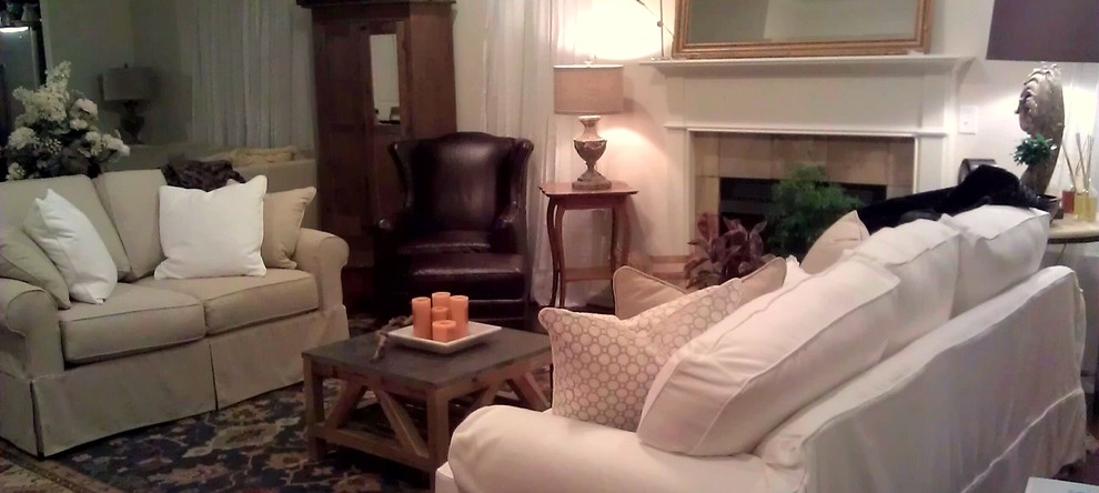 King Hickory Furniture Family Room Traditional with Pottery Barn Slipcover Look