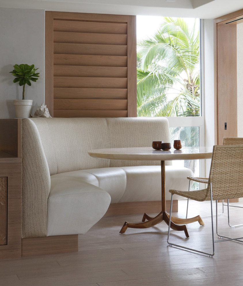 Kitchen Bench Seating Dining Room Tropical with Banquette Blinds Booth Breakfast
