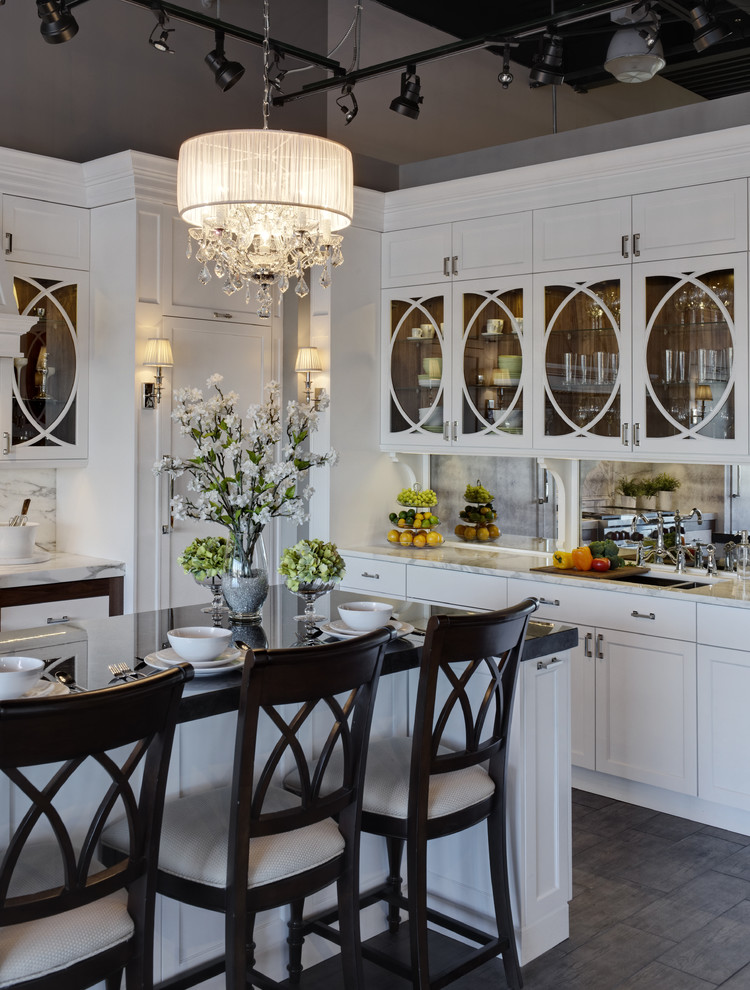 Kitchen Cabinet Designs Kitchen Traditional with Chandelier Counter Stools Crystal1
