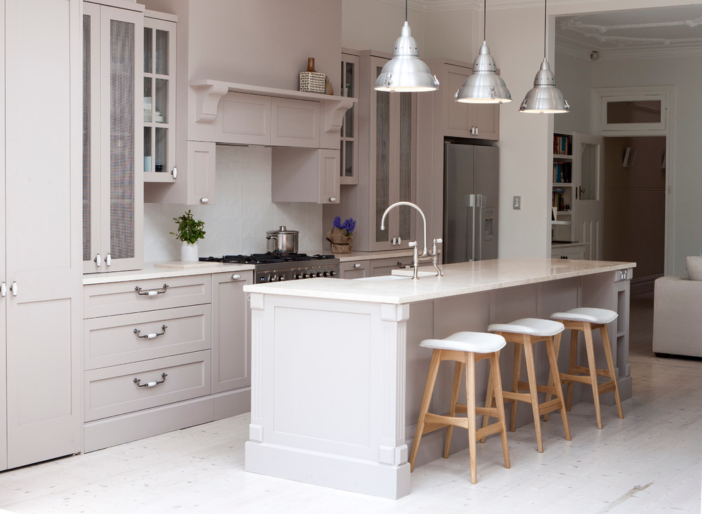 Kitchen Cabinet Handles Kitchen Traditional with Hamptons Hand Painted Timber
