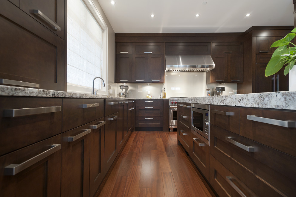 Kitchen Cabinet Handles Kitchen Transitional with Ceiling Lighting Dark Wood