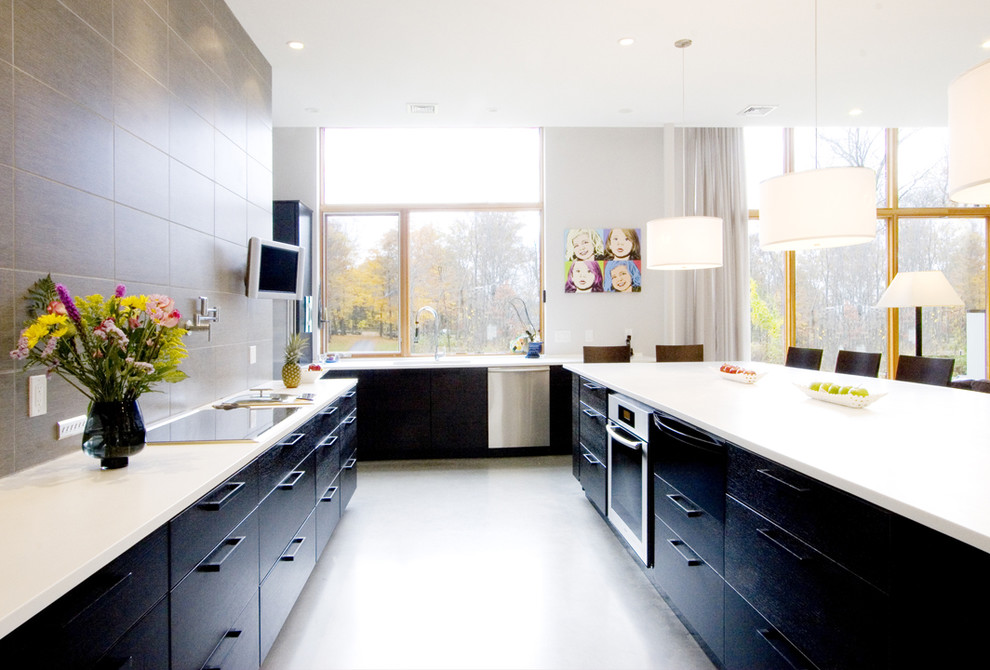 Kitchen Cabinet Knobs Kitchen Contemporary with Black and White Breakfast