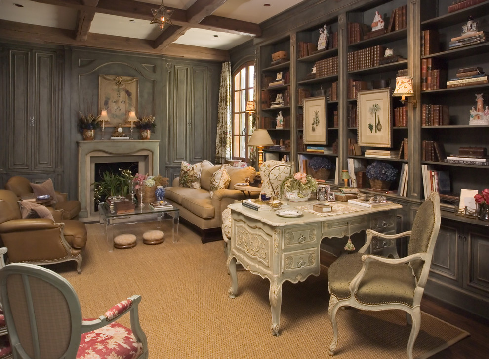 Kitchen Cabinet Stain Colors Home Office Traditional with Area Rug Bookcase Bookshelves