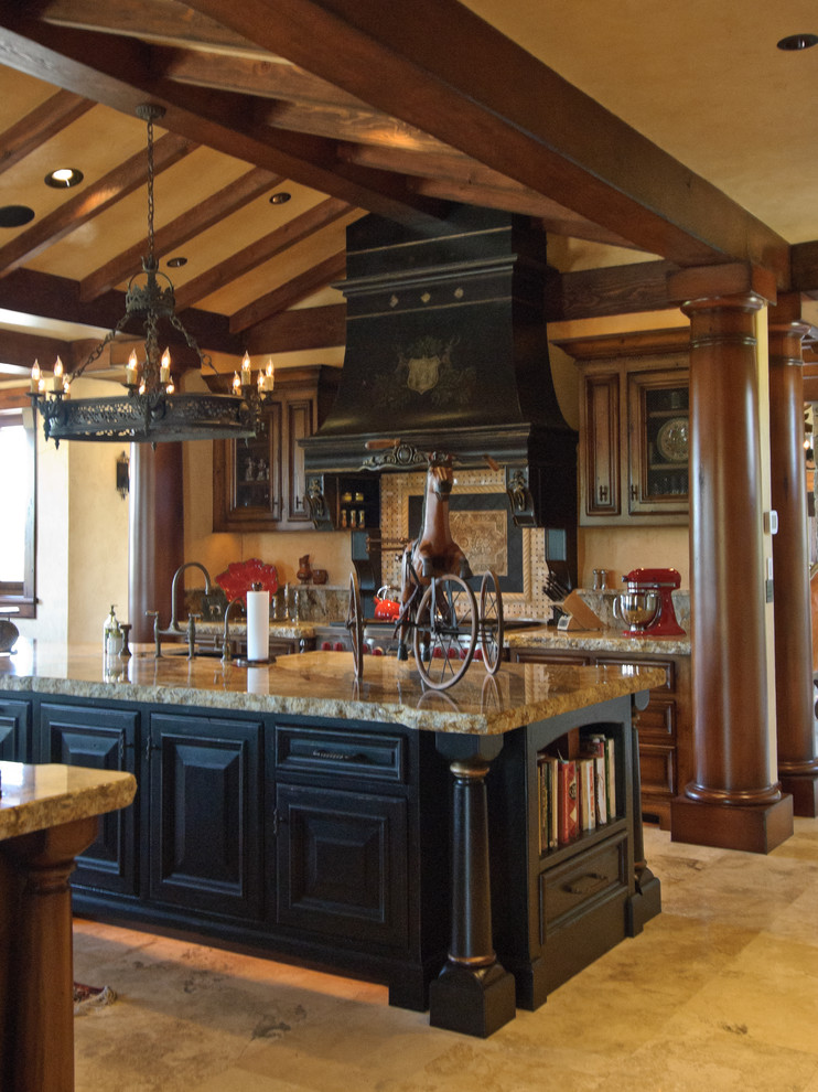 Kitchen Cabinet Stain Colors Kitchen Traditional with Backsplash Beams Black Cabinets