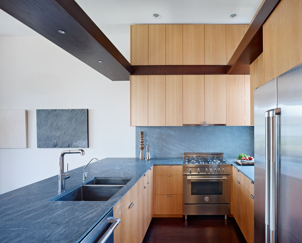 Kitchen Countertop Options Kitchen Contemporary with Ceiling Lighting Dark Wood1