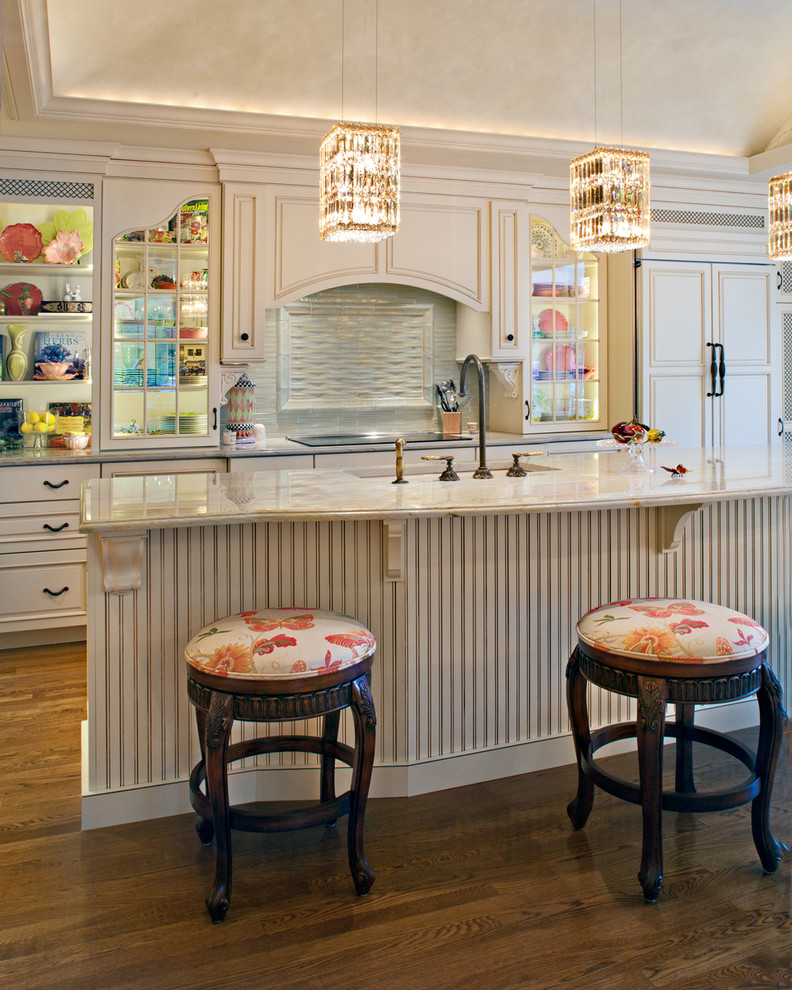 Kitchen Design Gallery Kitchen Traditional with Beadboard Cabinet Front Refrigerator