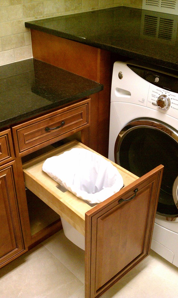 Kitchen Garbage Cans Laundry Room Traditional with Kitchen 