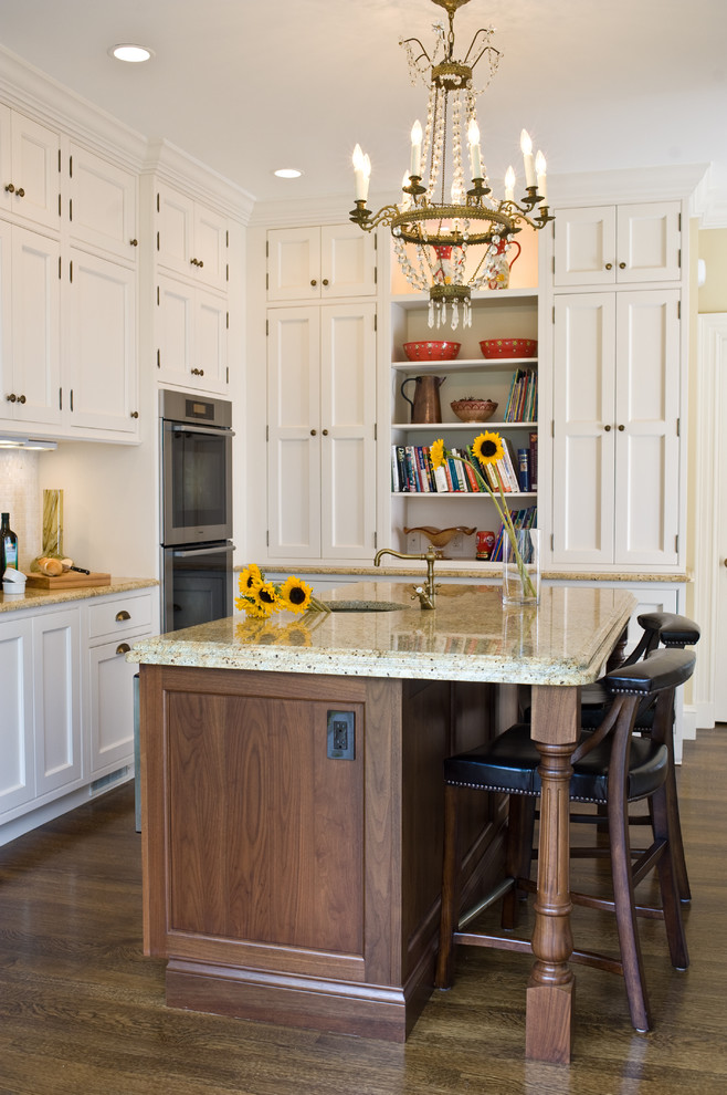 Kitchen Island Cabinets Kitchen Traditional with Bernhardt Stools Chandelier Hardwood