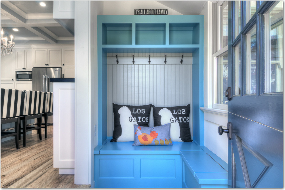 Kitchen Island Remodel Kitchen Transitional with Artistic Tile Colored Cabinetry