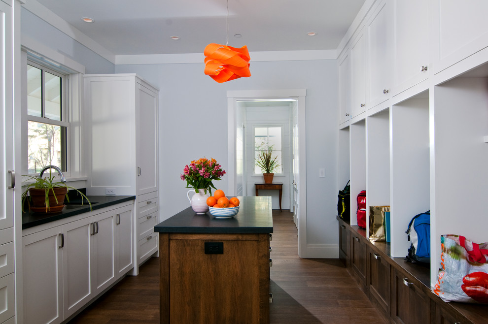 Kitchen Island Remodel Laundry Room Traditional with Black Countertop Kitchen Island