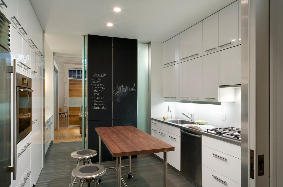 Kitchen Islands and Carts Kitchen Midcentury with Brooklyn Chalkboard Custom Island