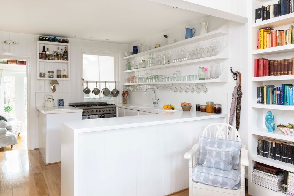 Kitchen Open Shelving Kitchen Beach with Airy Bright Charming Coastal