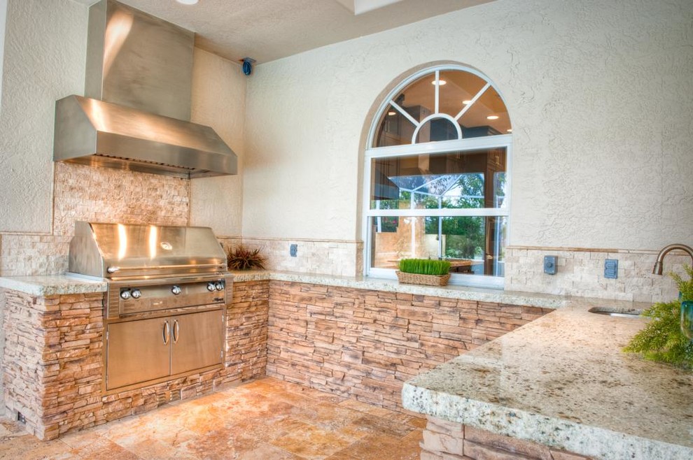 Kitchen Pass Through Window Patio Traditional with Contractor Counters Design Florida