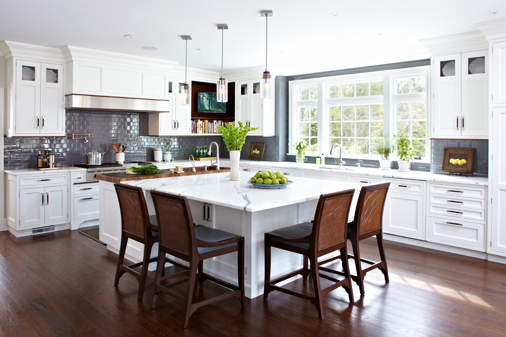 Kitchen Prep Sink Kitchen Traditional with Butcher Block Dark Wood