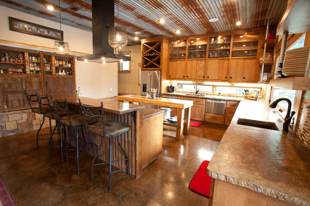 Kitchen Prep Table Kitchen Rustic with Alder Alder Cabinets Barn