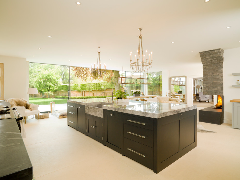 Kitchen Sink Designs Kitchen Contemporary with Architectural Elements Beige Wall