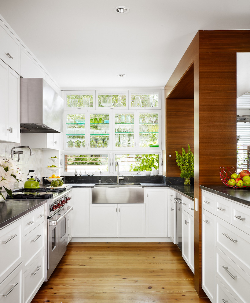 Kitchen Sink Designs Kitchen Midcentury with Apron Sink Black Counters