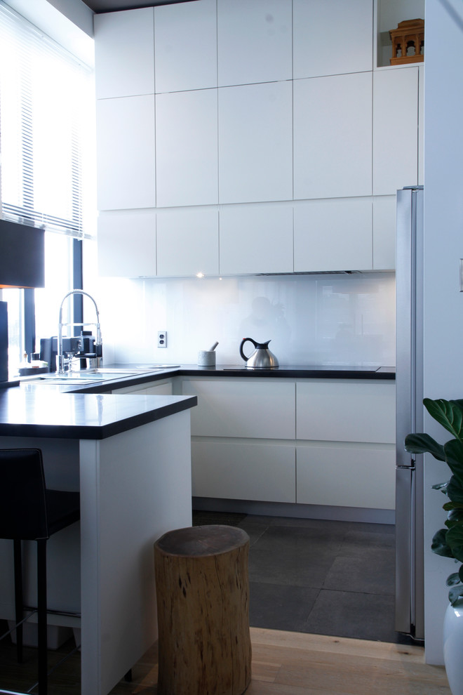 Kitchens on a Budget Kitchen Eclectic with Black Floor Cooktop Dark