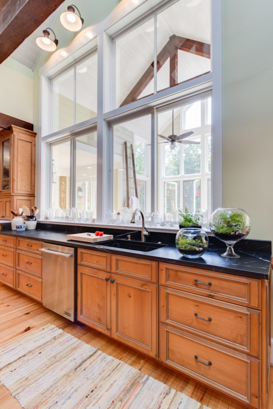 Knotty Alder Kitchen Cabinets Kitchen Rustic with Carrera Marble Kitchen Countertops2