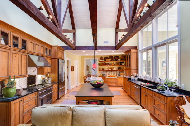 Knotty Alder Kitchen Cabinets Kitchen Rustic with Carrera Marble Kitchen Countertops4