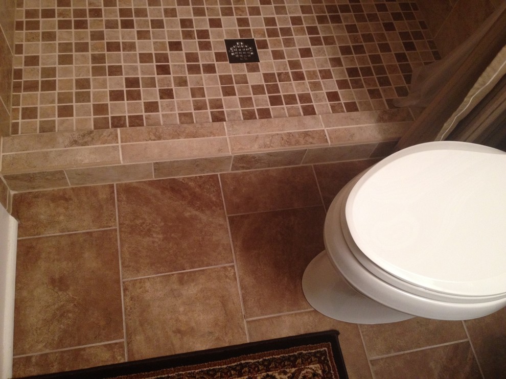 Kohler Highline Classic Bathroom with Hall Bath Shower Niche