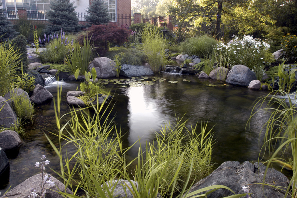 Koi Pond Design Landscape Traditional with Backyard Pond Fish Pond