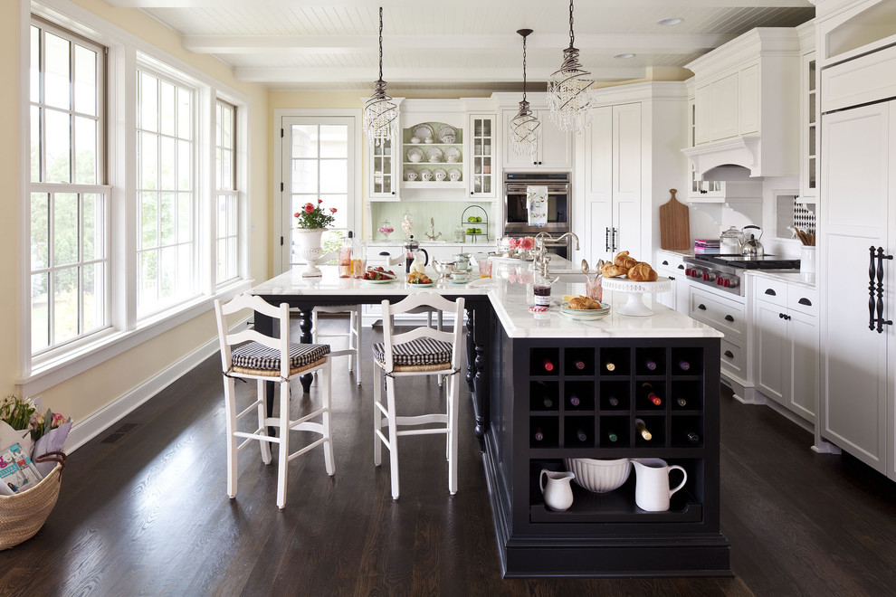 L Shaped Kitchen Designs with Island Kitchen Traditional with Architecture Bead Board Ceiling