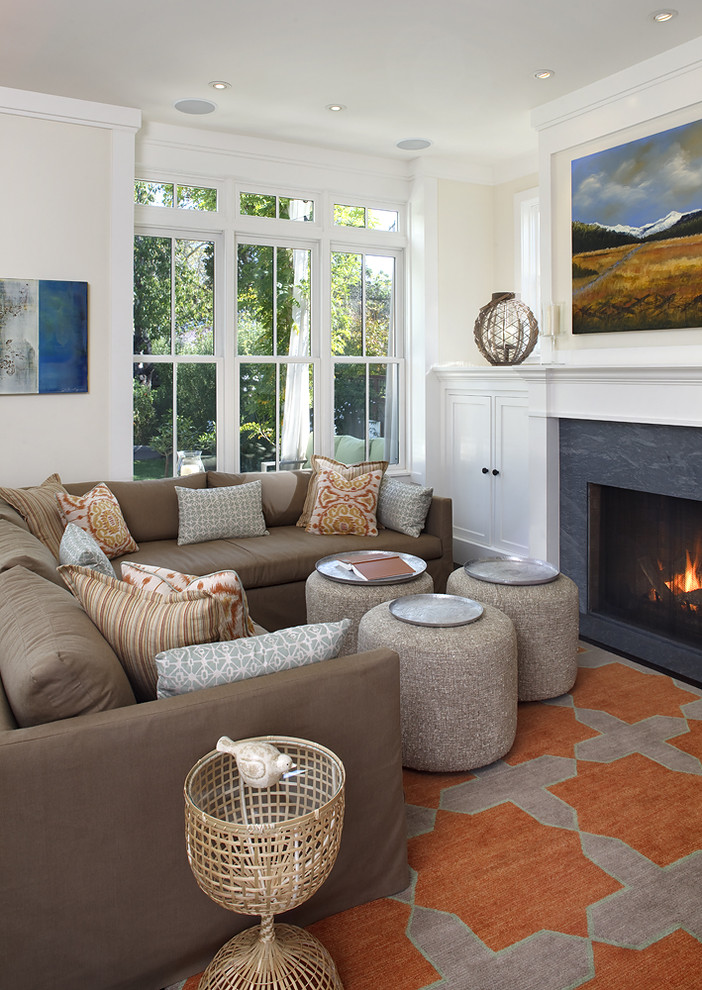 L Shaped Sofa Living Room Traditional with Area Rug Artwork Built