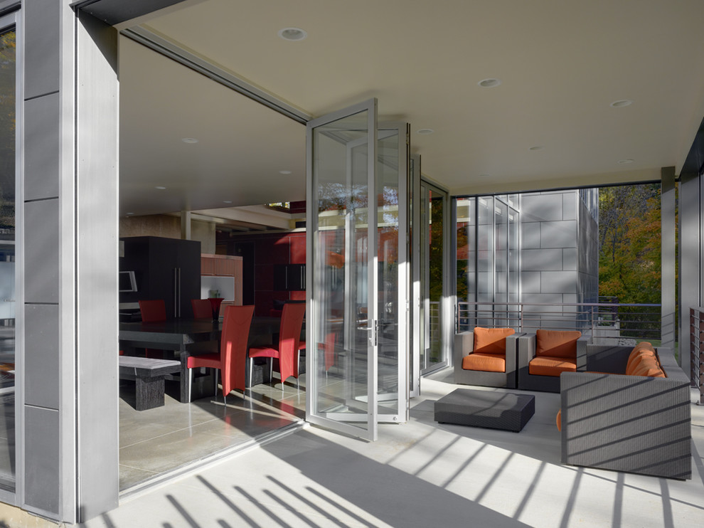 La Cantina Doors Patio Contemporary with Accordion Door Aluminum Arm2