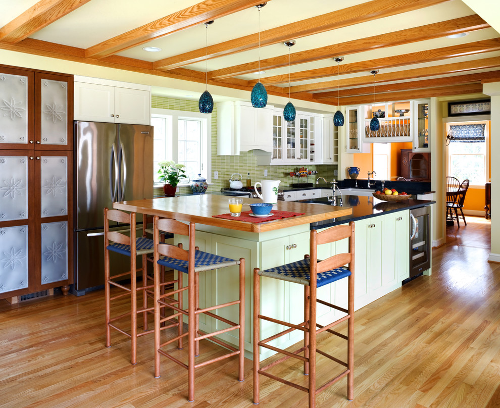 Ladder Back Chairs Kitchen Traditional with Breakfast Bar Country Kitchen