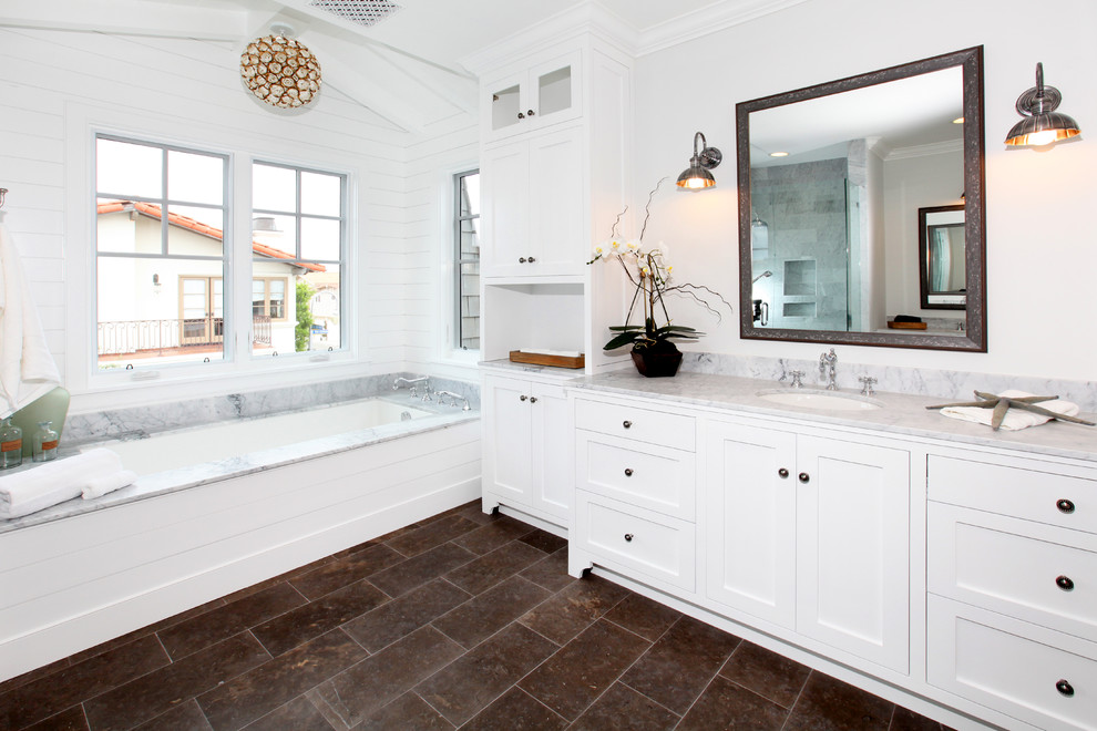 Lagos Blue Limestone Bathroom Traditional with None 