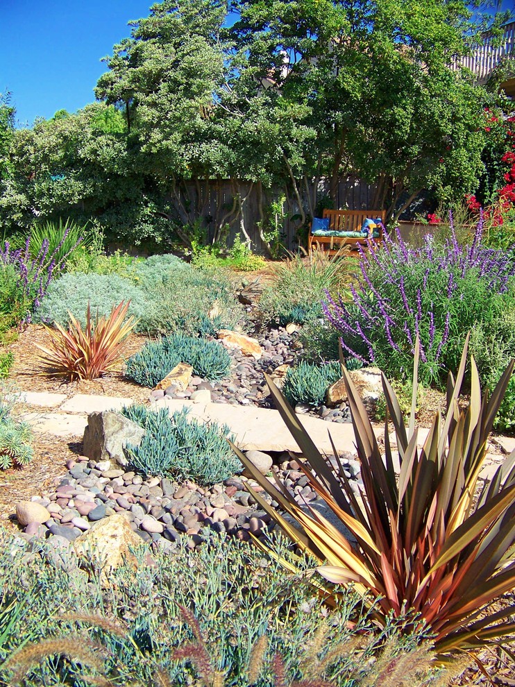 Landscape Architect San Diego Landscape Mediterranean with Arid Wood Fence Bark