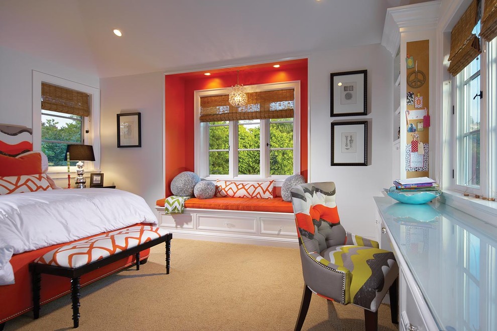 Landscape Design Orange County Ca Bedroom Traditional with Accent Color Bed Bench