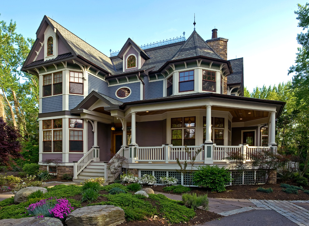 Landscape Design Richmond Va Exterior Traditional with Bay Window Beige Railing