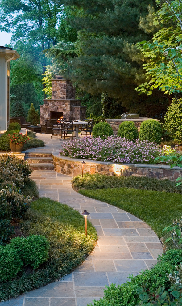 Landscaping Ideas for Backyard Landscape Traditional with Blue Stone Bluestone Path